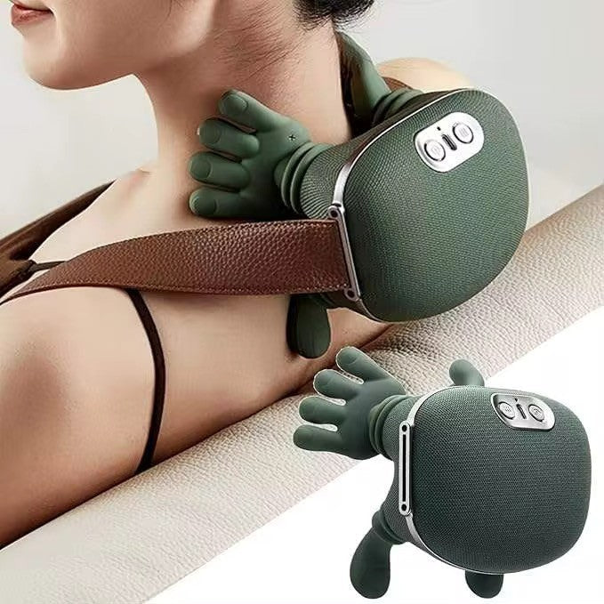Aparat de Masaj Cervical Multifuncțional 4D Shiatsu, 3 Intensități, 2 Trepte de Căldură, Wireless, Autonomie 70 min Glorio
