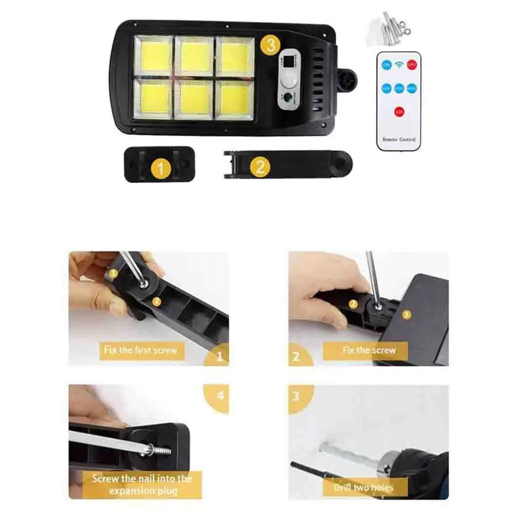 Set 4 Lampi Solare ULTRA LED Stradale cu Senzor de Miscare si Telecomanda + Produs Surpriza Glorio.ro