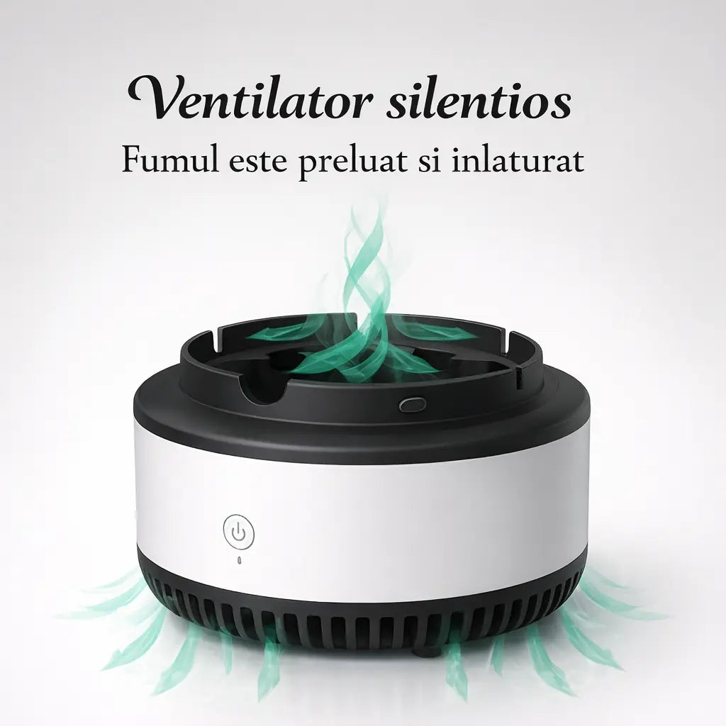Scrumiera Electrica Inteligenta Cu Aspiratie Glorio