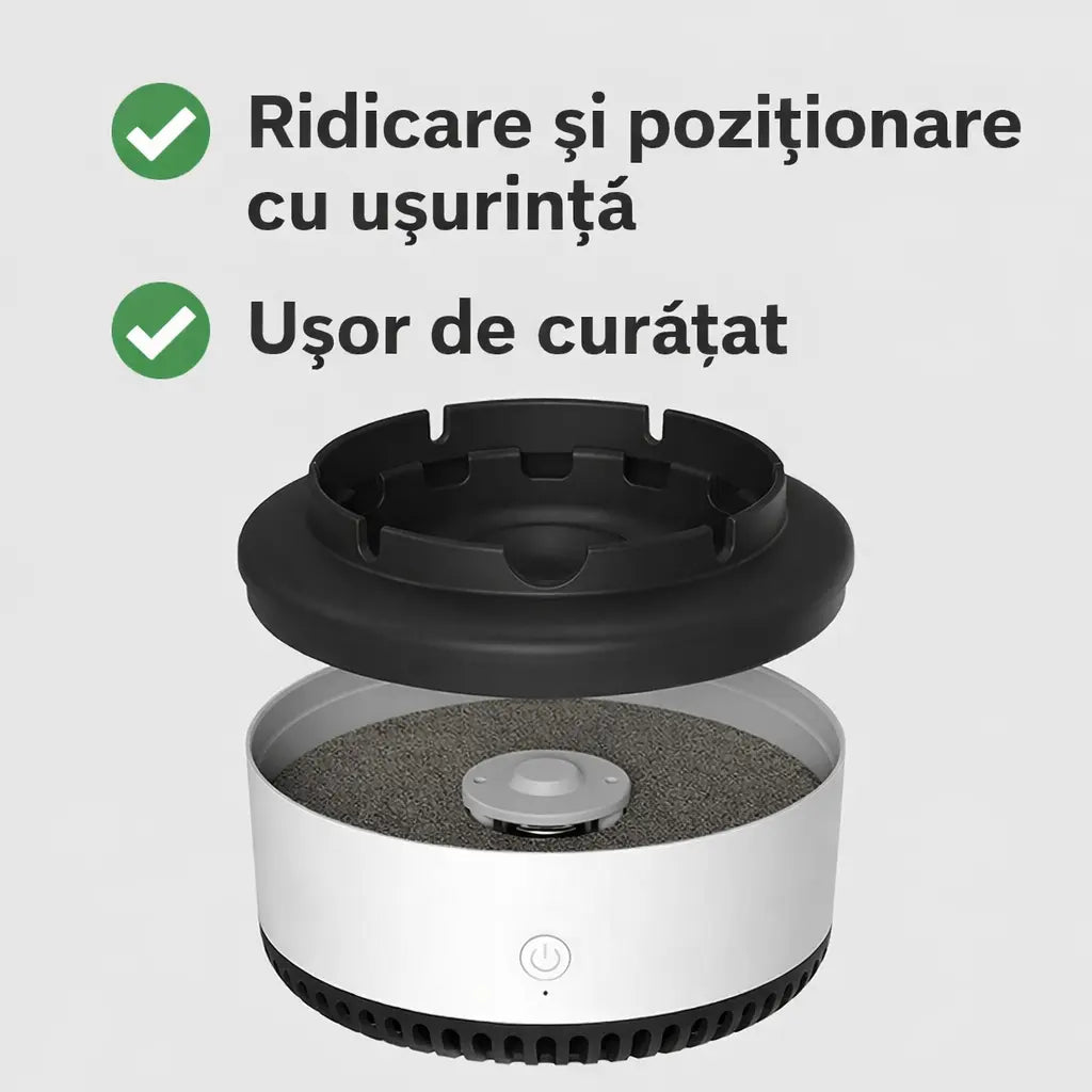 Scrumiera Electrica Inteligenta Cu Aspiratie Glorio