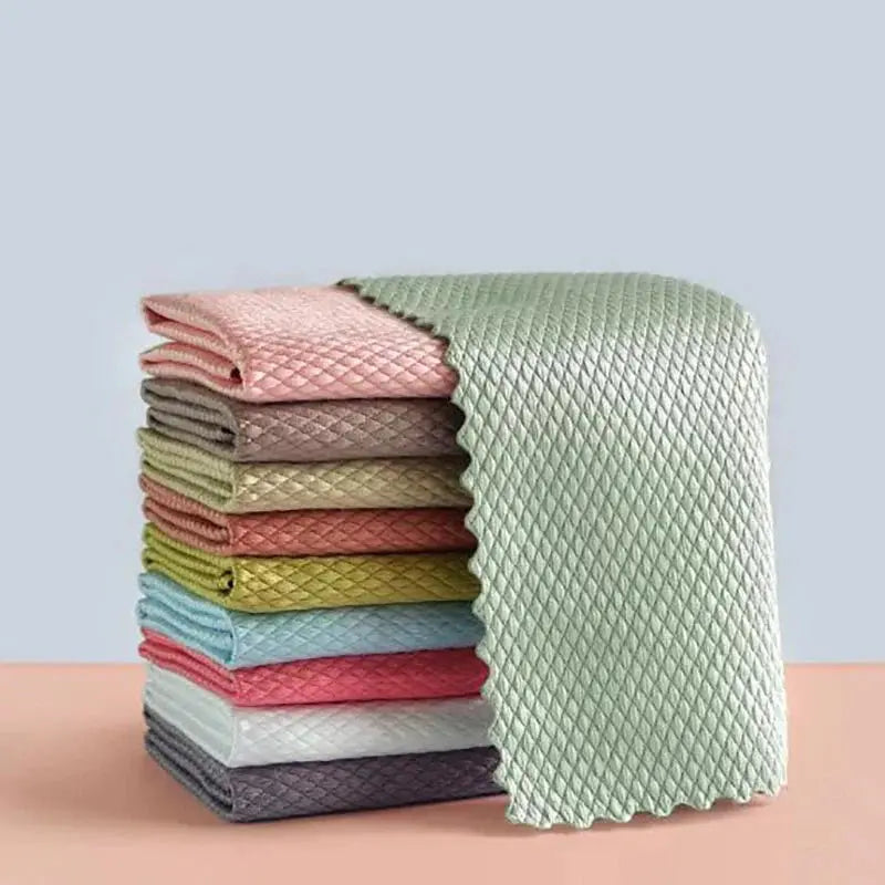 Set 10 Lavete Magice din Microfibră – Curățare Fără Urme, Fără Detergent Glorio.ro
