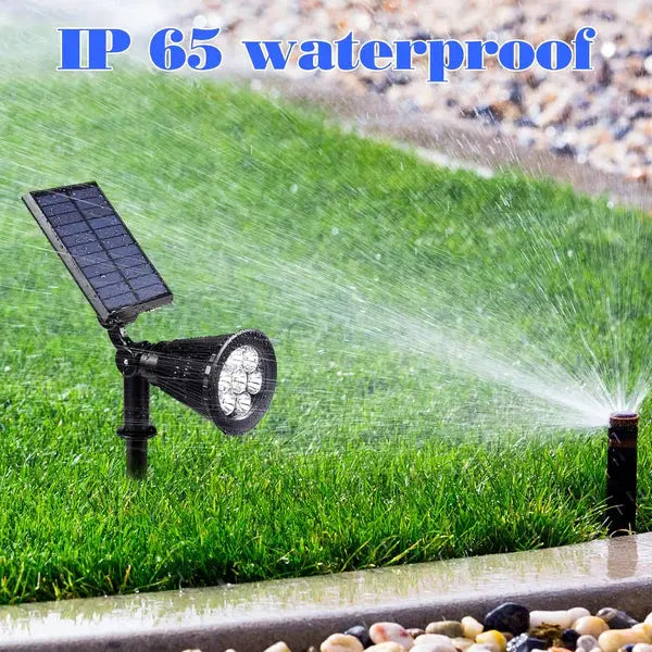 Spot LED cu Incarcare Solara, 7 LED-uri Puternice, Lumina Colorata, 7 Culori, Reglabil, Cu Suport de Fixare Doimeseriasi.ro