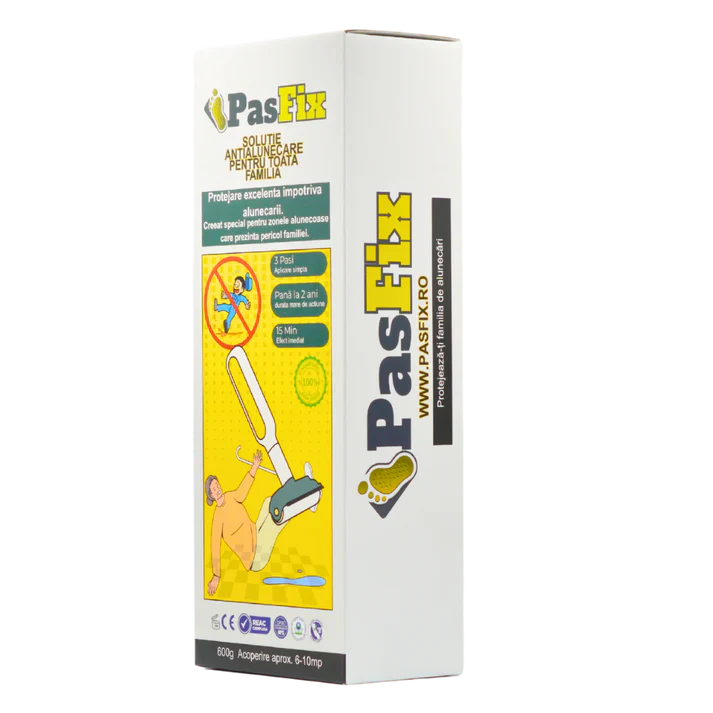 Solutie Antialunecare PasFix 600ml – Protecție sigură pentru gresie, piatră și marmură, cu rolă aplicatoare Glorio