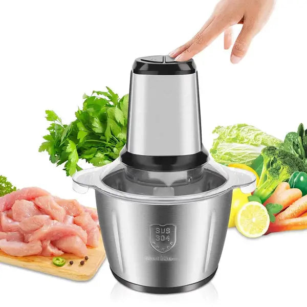 Tocator Electric Multifunctional, Pentru Carne, Fructe si Legume, Bol Din Inox, Capacitate 3L, 4 Lame Din Inox, 300W Putere Neamtul.ro