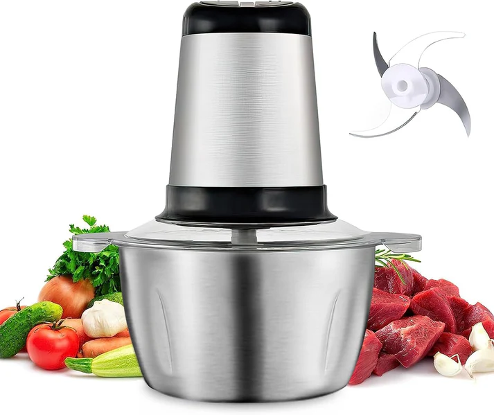 Tocator Electric Multifunctional, Pentru Carne, Fructe, Legume, Cu 2 Trepte de Viteza, Vas Inox, Capacitate Glorio.ro