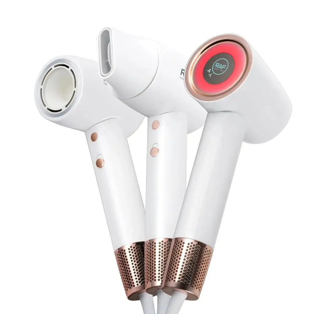 Uscator de par, RAF R423, 1600W, 33.5x16x8cm, 2 viteze si 3 trepte de temperatura, 1 cap magnetic, alb Glorio