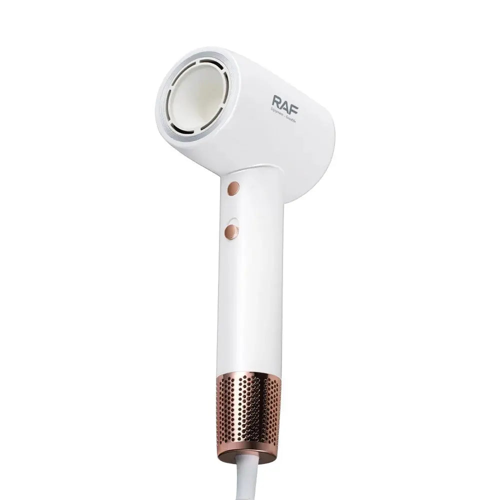 Uscator de par, RAF R423, 1600W, 33.5x16x8cm, 2 viteze si 3 trepte de temperatura, 1 cap magnetic, alb Glorio