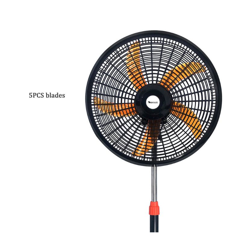 Room and Desk Fan 45W - Oscillating Pedestal, 3 Speeds, 5 Blades, Portable Air Cooler