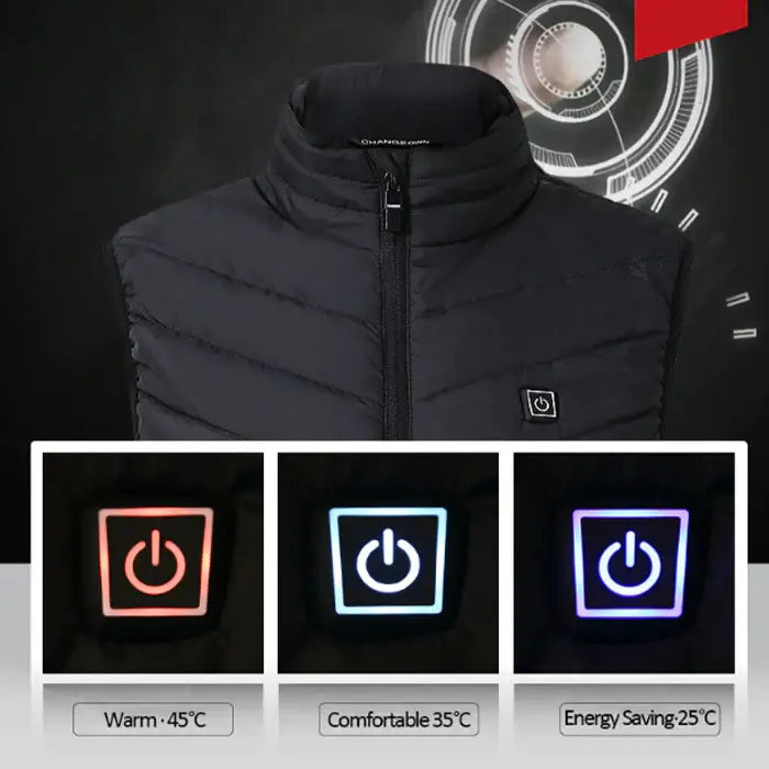 Vestă cu Incălzire Heating Vest Cu 4 Elemente de Incălzire, 3 Trepte de Temperatura Neamtul.ro